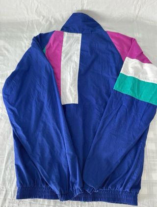 Chaqueta vintage RoxPro azul rosa verde blanco