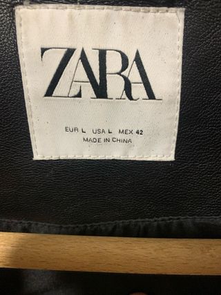 Chaqueta Cuero Zara Talla L