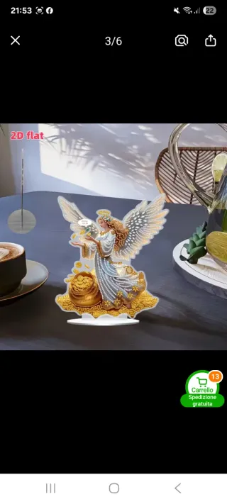 Ornamento Angelo con Monete d'Oro