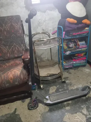 Patinete freestyle plateado