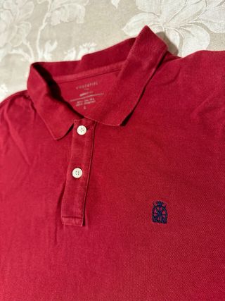 Polo Cortefiel Rojo. Manga Corta. Talla L
