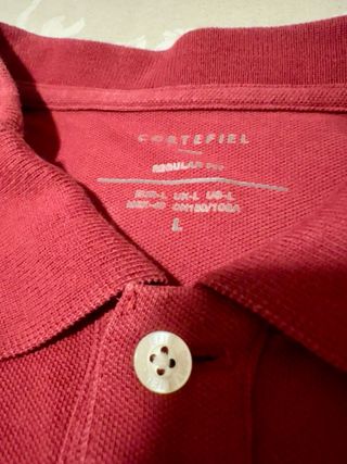 Polo Cortefiel Rojo. Manga Corta. Talla L