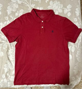 Polo Cortefiel Rojo. Manga Corta. Talla L
