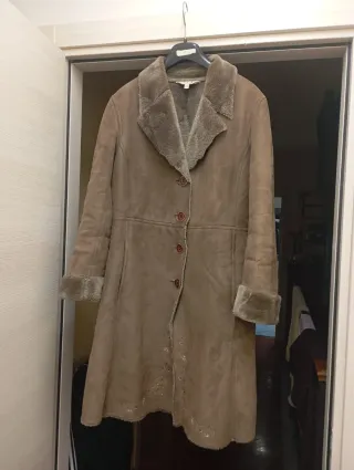 Cappotto eco montone beige/marrone