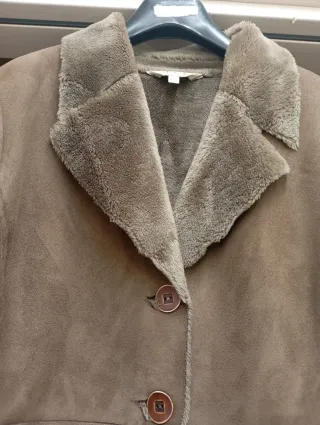 Cappotto eco montone beige/marrone