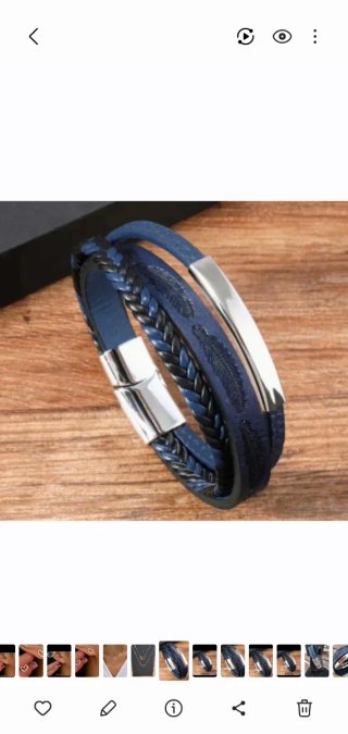 Pulsera Cuero Hombre