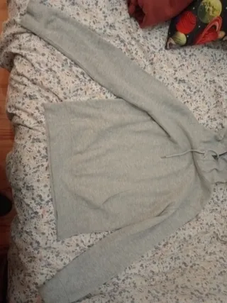 Sudadera gris con capucha