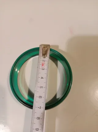 Pulsera Baquelita Verde Vintage Años 70