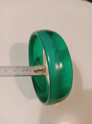 Pulsera Baquelita Verde Vintage Años 70