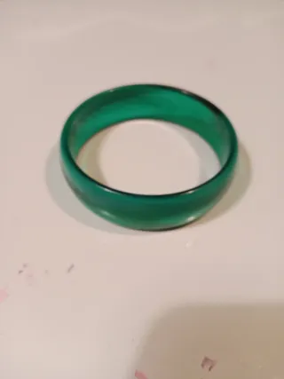 Pulsera Baquelita Verde Vintage Años 70