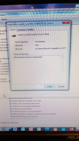 Ordenador i5 intel, monitor Asus y teclado Microso