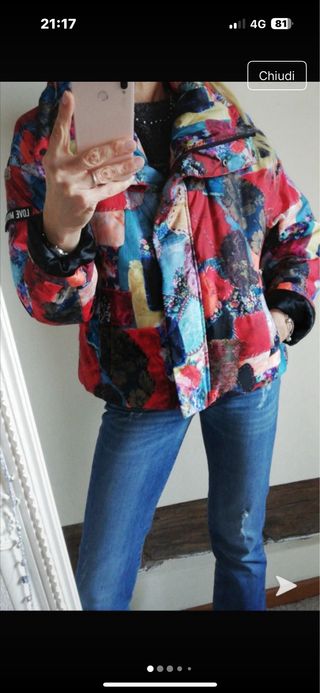 Giacca piumino Love Moschino Patchwork Vintage