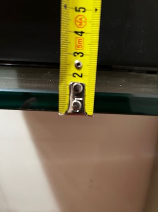 Mesa escritorio L cristal templado