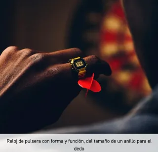 Reloj Anillo Casio Dorado