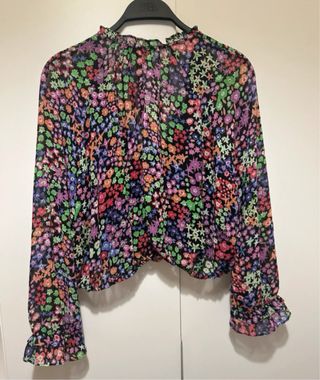 Blusa Zara floral multicolor Talla S