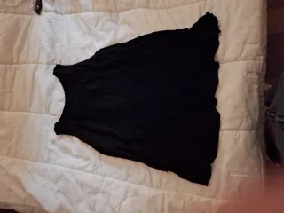 Blusa de tirantes negra mujer