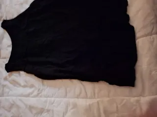 Blusa de tirantes negra mujer