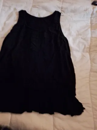 Blusa de tirantes negra mujer