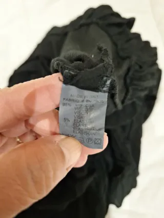 Blusa de tirantes negra mujer