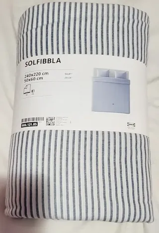 Funda Nórdica SOLFIBBLA Rayas Azul/Blanco