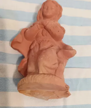 4 Statuine Sacra Famiglia Terra Cotta Vintage