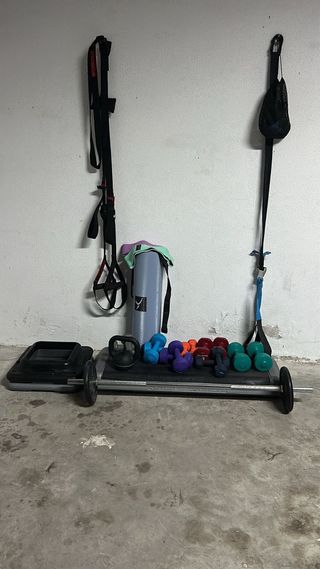 Set Accesorios Deportivos: Mancuernas, Kettlebell,