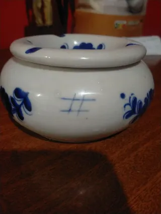 Cenicero Azul Delft Cerámica Decorativo