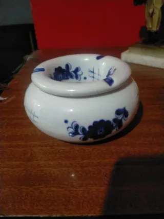 Cenicero Azul Delft Cerámica Decorativo