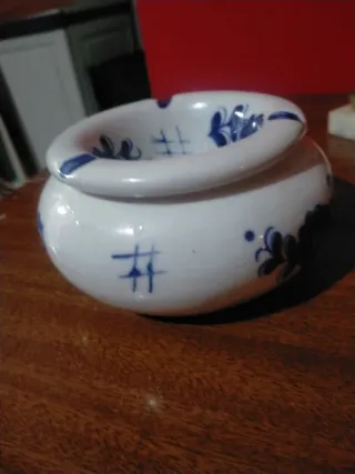 Cenicero Azul Delft Cerámica Decorativo