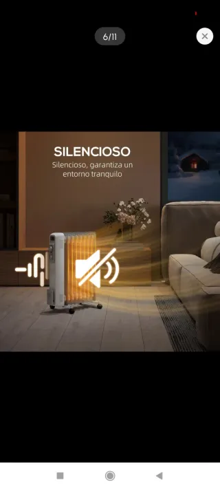 Radiador Aceite 2000W Gris/Blanco