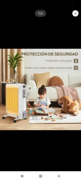 Radiador Aceite 2000W Gris/Blanco