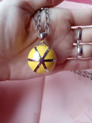 Colgante fantasía esfera amarilla