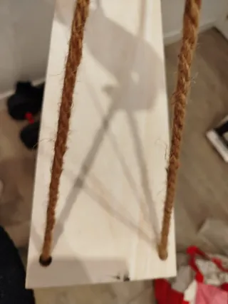 Estantería Escalera Madera y Cuerda