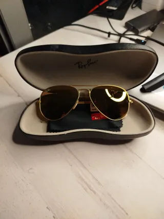 Gafas de Sol Ray-Ban Aviator Doradas Marrones