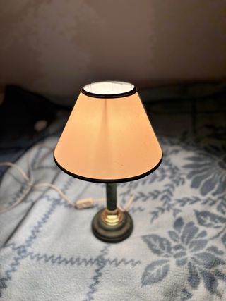 Lámpara de mesa vintage latón y mármol