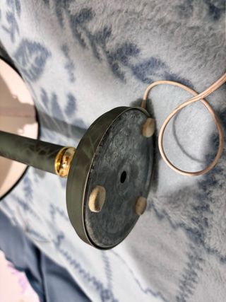 Lámpara de mesa vintage latón y mármol