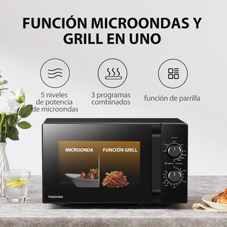 Microondas Toshiba 20L MW2-MG20P(BK) con Grill