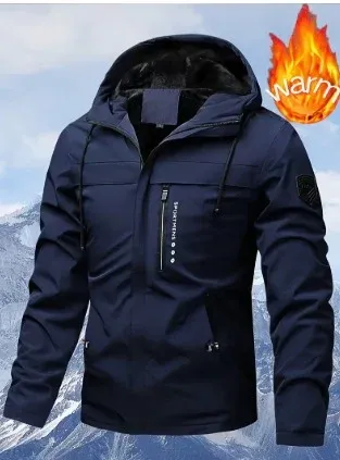 Chaqueta Invierno Azul Resistente al Frío