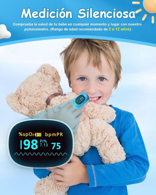 Oximetro pediatrico con schermo OLED preciso e portatile