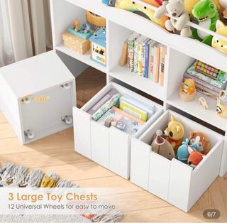 Mueble Organizador Juguetes Infantil Blanco