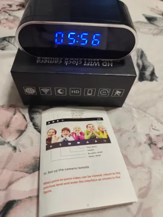 Relógio Despertador Câmera HD Wi-Fi