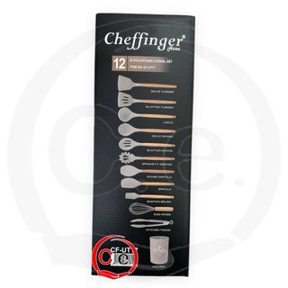 Set Mestoli Cucina Cheffinger Silicone e Legno