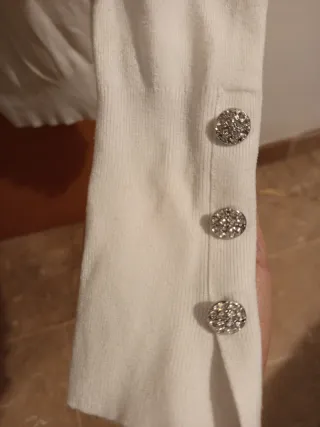 Cárdigan Zara Blanco Talla S