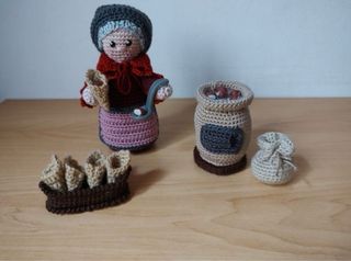 Amigurumis: Vendedora de castañas y aguatero