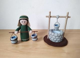 Amigurumis: Vendedora de castañas y aguatero