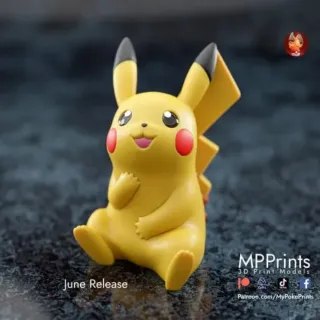 FIGURA PIKACHU RESINA POKEMON 3D