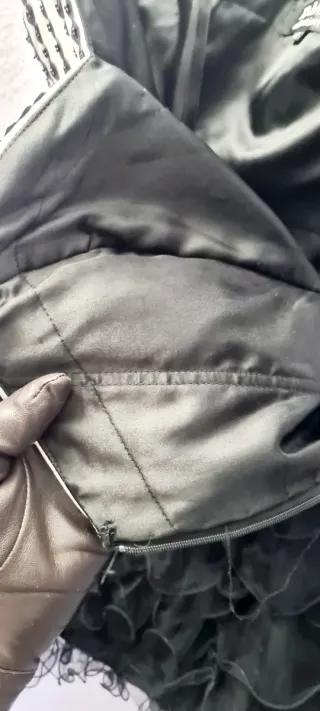 Vestido de fiesta blanco y negro