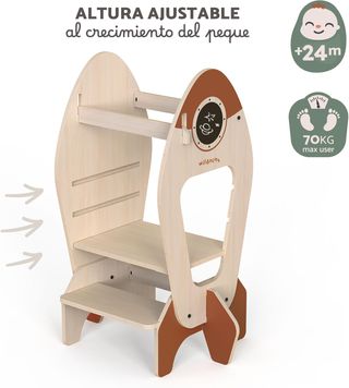 Torre di apprendimento Montessori per bambini Rocket
