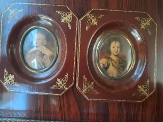 Cuadros Miniaturas antiguas marco octogonal