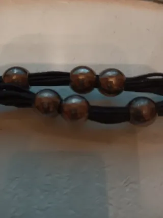 Pulsera Ciclon Cuero y Metal